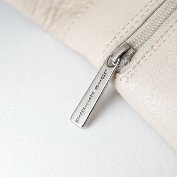 Luis Esteve Crossbody Handbag Womens Small Cream Brown Leather Lined Pockets - Picture 6 of 11